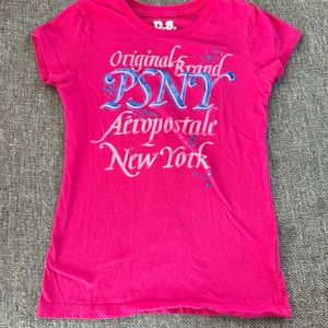 p.s. from Aeropostale Girls Pink Cap Sleeve T-shirt size 10